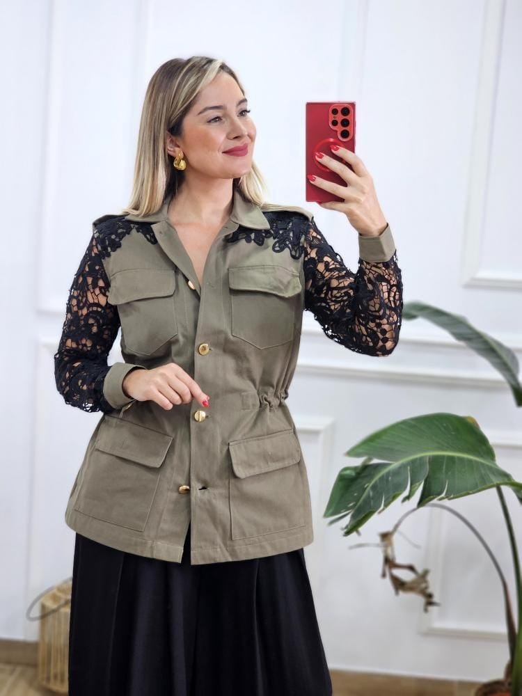 Chaqueta Manga Encaje