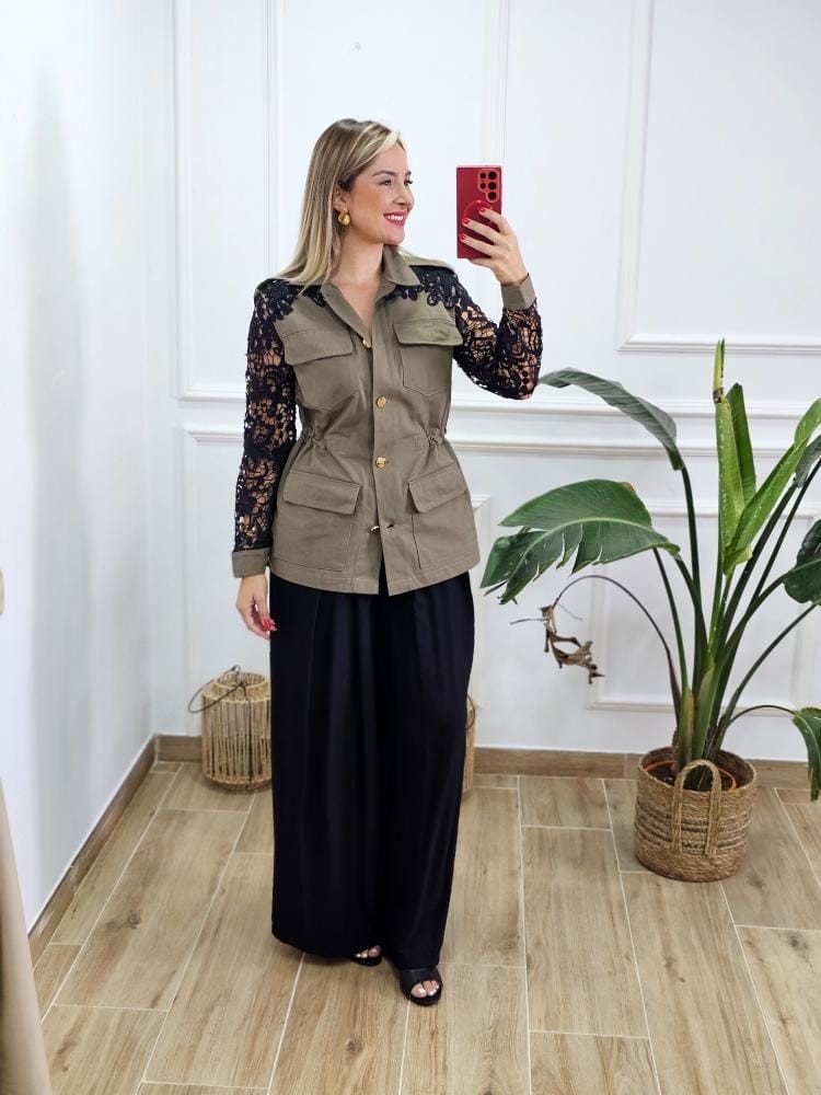Chaqueta Manga Encaje