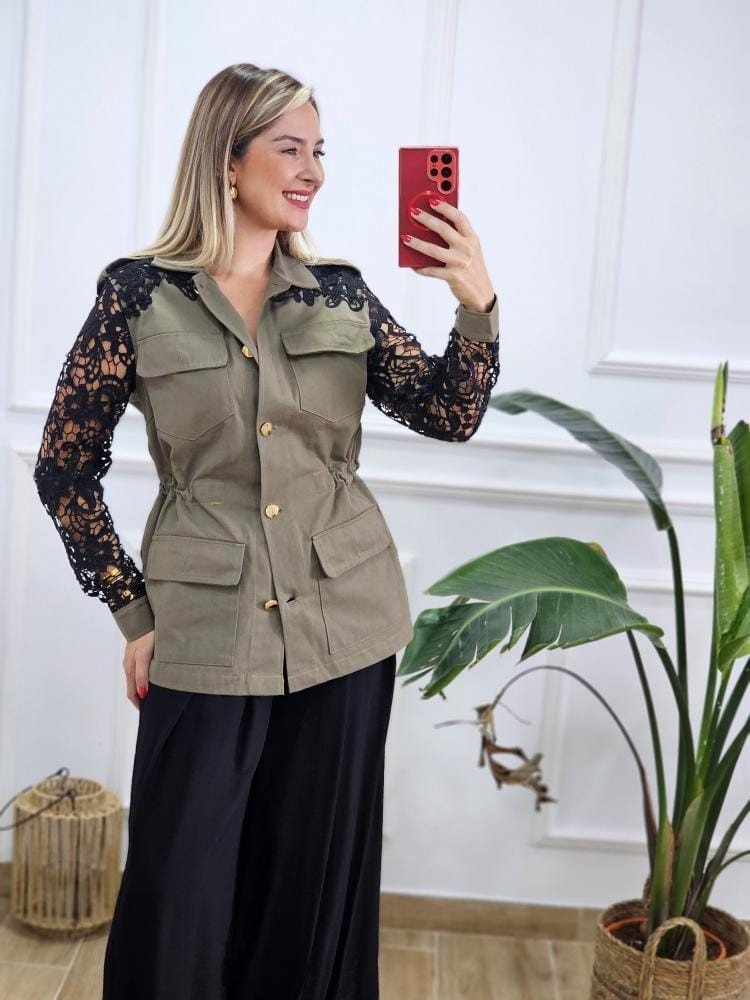 Chaqueta Manga Encaje