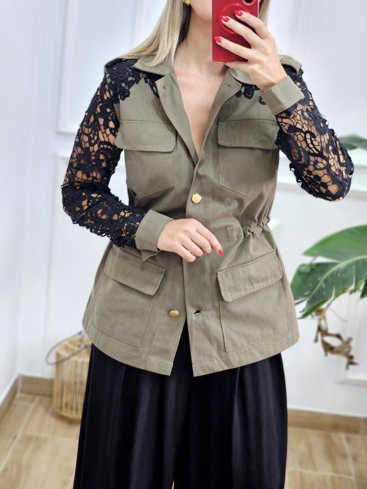 Chaqueta Manga Encaje