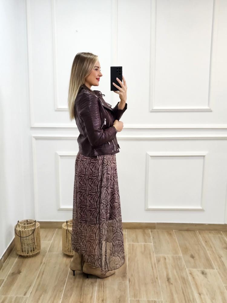 Chaqueta Polipiel Burdeos