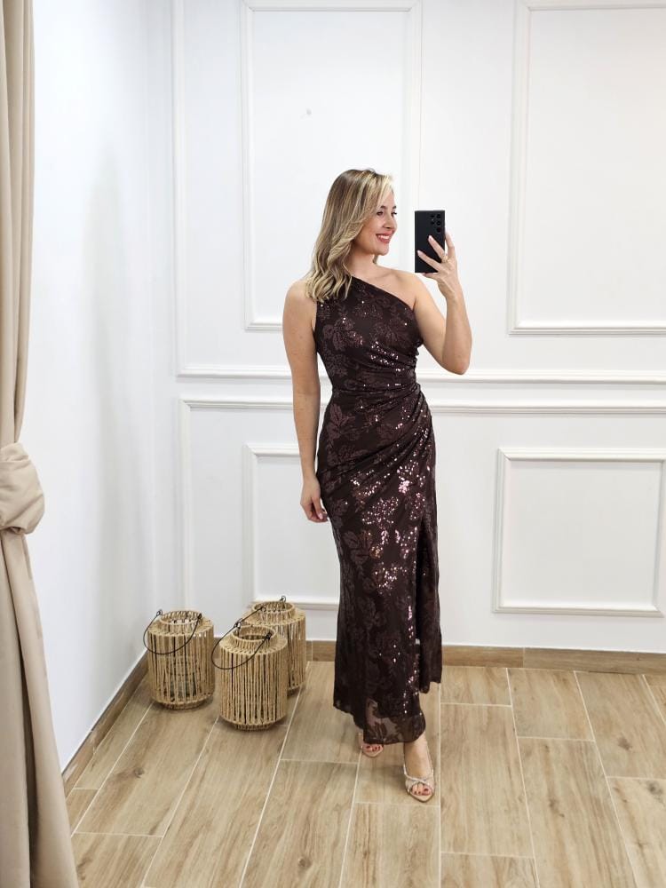 Vestido Lentejuela Asimétrico