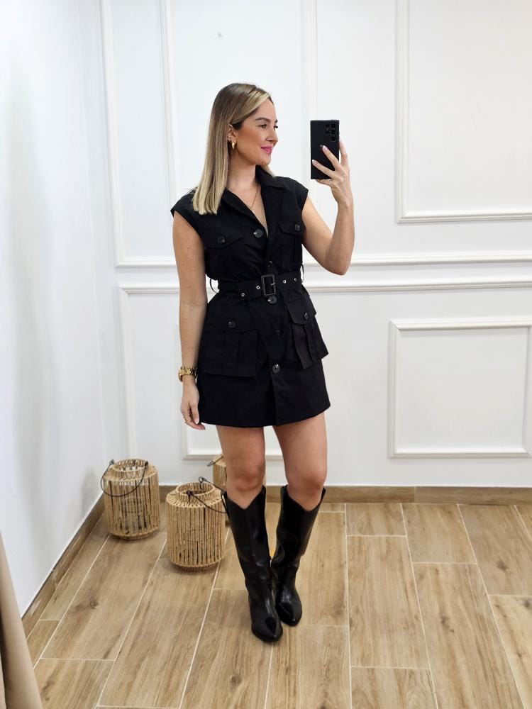 Vestido Gabardina