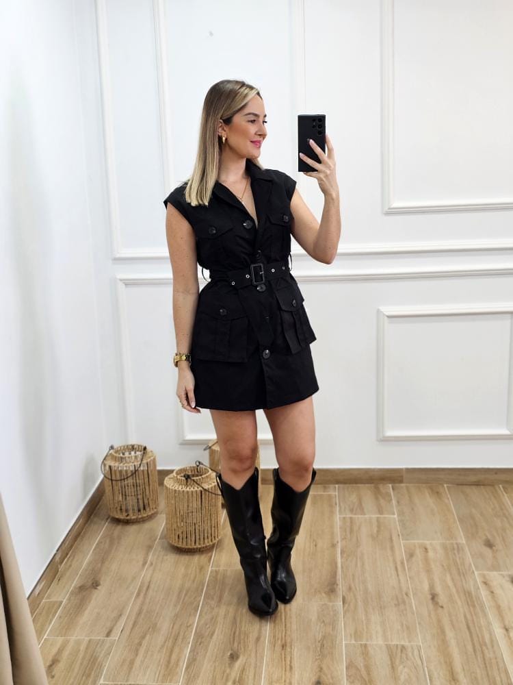 Vestido Gabardina
