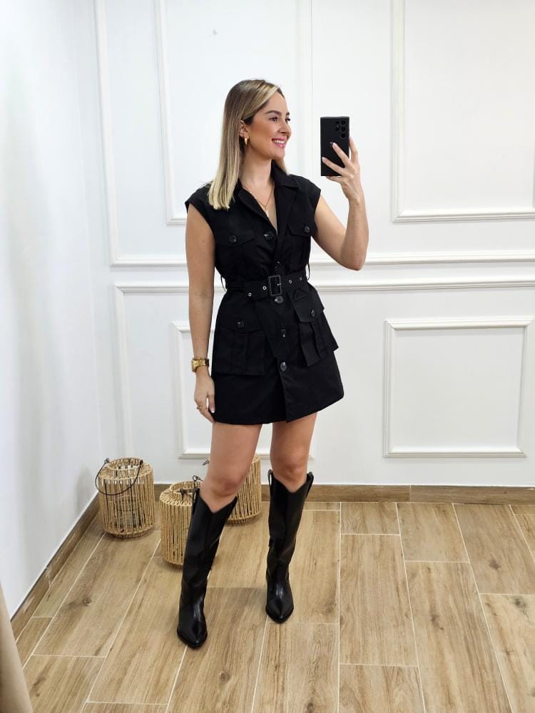 Vestido Gabardina