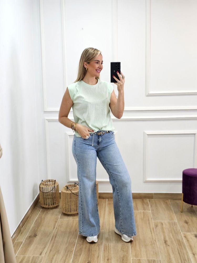 Jeans Cinto Metal