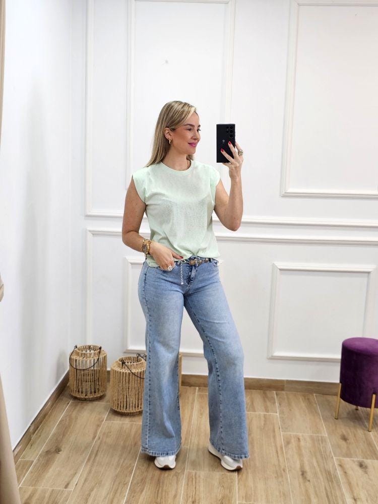 Jeans Cinto Metal