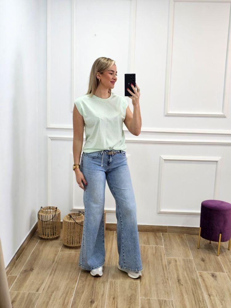 Jeans Cinto Metal