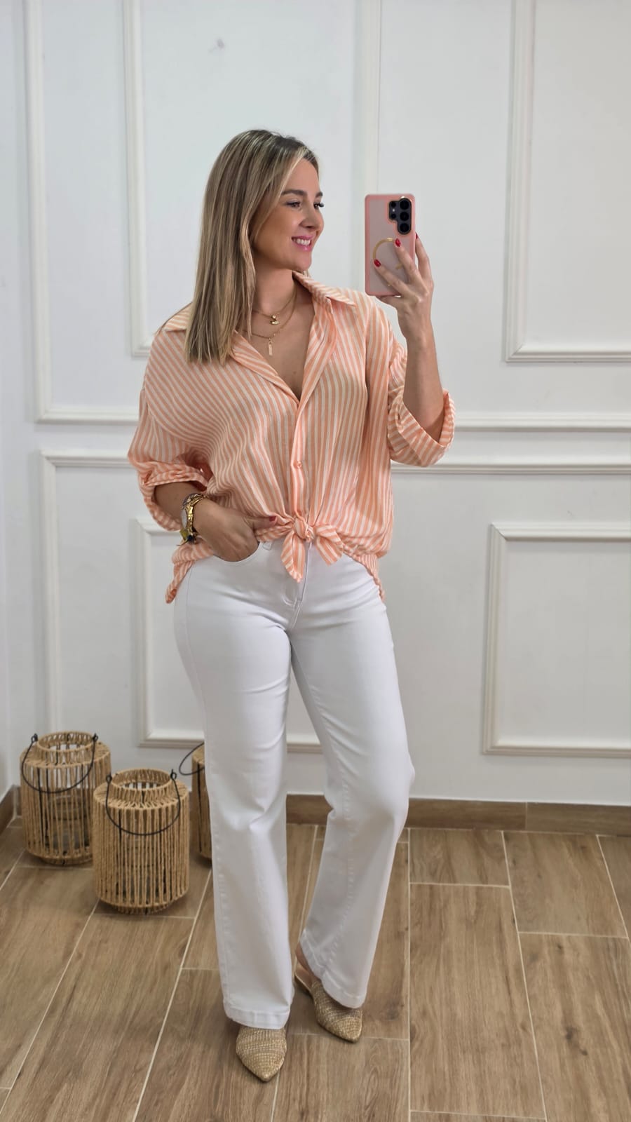 Camisa Salmón