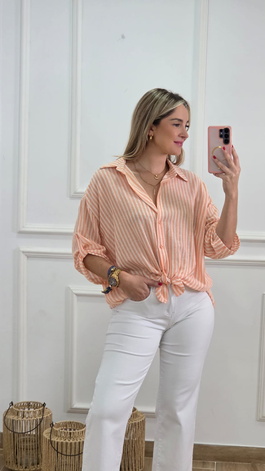 Camisa Salmón