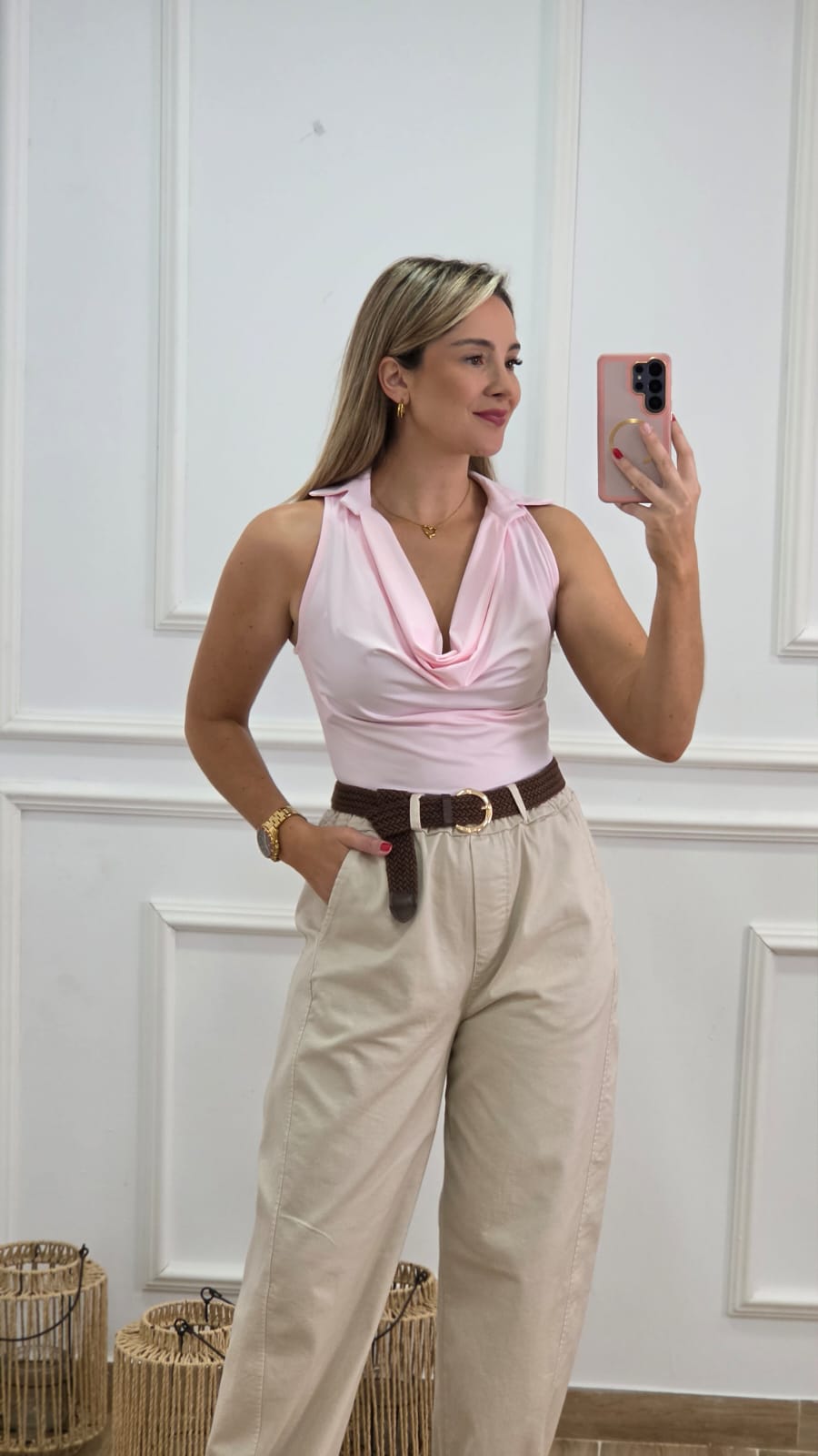 Pantalón Cinto Trenzado