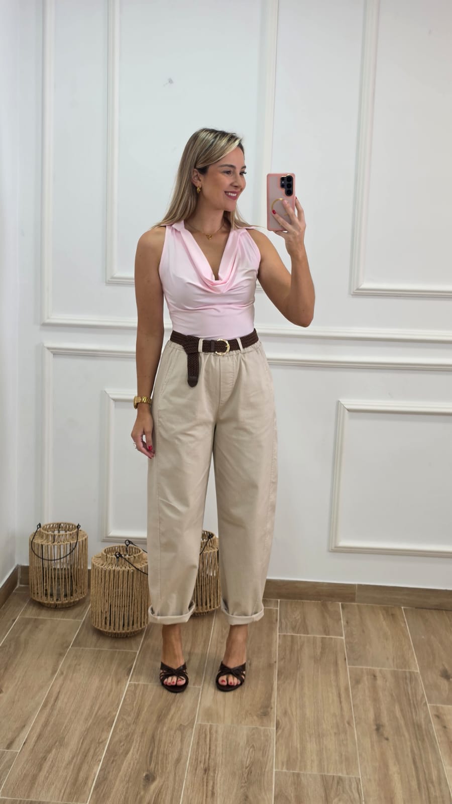 Pantalón Cinto Trenzado