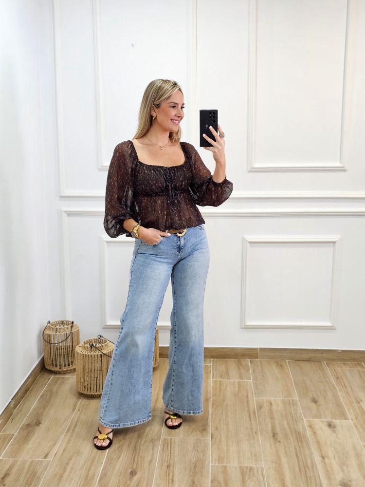 Jeans Cinto Metal